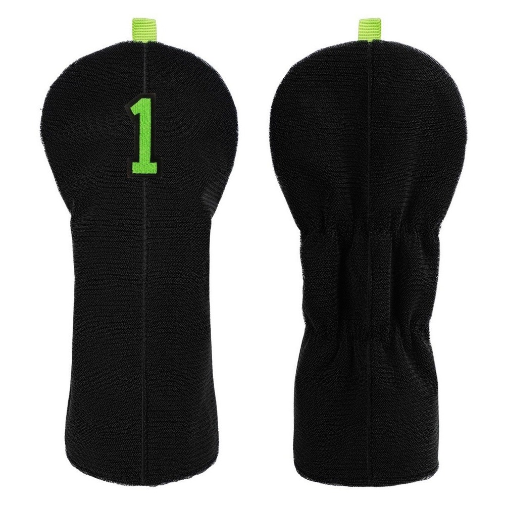 Craftsman Golf Custom Hook-And-Loop Black Golf Club Headcover Easy Attach Patch